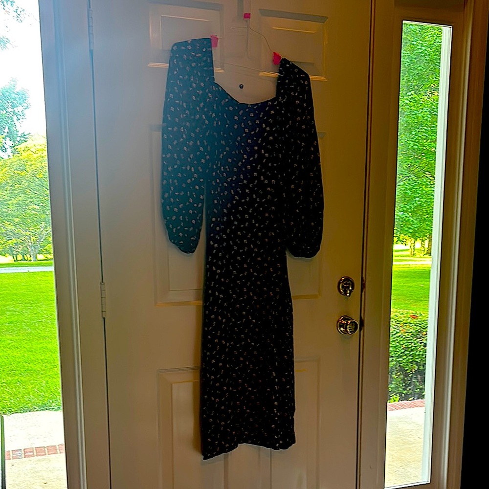 Sanctuary Black Sheath Dress with Bishop Sleeves